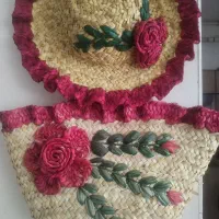 ساک وکلاه سنتی حصیری