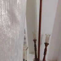 آینه و دو عدد شمعدان چوب سفارشی