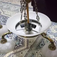 جفت لوستر ۳ شاخه برنجی