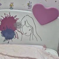 فروش فوری تخت نوجوان دخترانه ۹۰×۲۰۰ + تشک خوشخواب|تخت و سرویس خواب|شاهینشهر, شهرک میلاد|دیوار