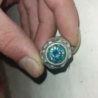 الماس ابی با رکاب نقره