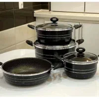 سرویس قابلمه و تابه لانه زنبوری 7 پارچه هلنا