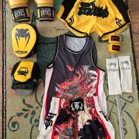 دستکش بوکس باند شورت پا بند لثه