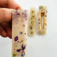 ست گلسر گیره رزینی|زیورآلات و اکسسوری|قم, زند آباد|دیوار