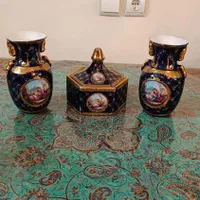 ست گلدان و شکلات خوری سرمه ای|صنایع دستی و سایر لوازم تزئینی|اصفهان, خواجو|دیوار