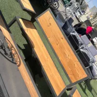 میز صندلی نیمکتی پروفیلی و چوب ترموود