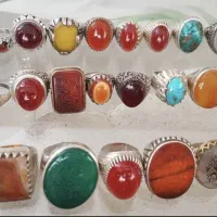 انگشتر و گردنبند نقره و انتیک