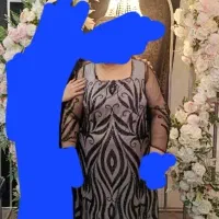 لباس مجلسی پارچه تُرک سنگدوزی کاردست