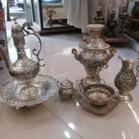 سرویس های سماور و شراب خوری قلم زنی اعلاء درباری|صنایع دستی و سایر لوازم تزئینی|سبزوار, بیهق شرقی|دیوار