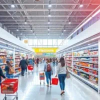 فروشنده خانم در فروشگاهای موادغذایی