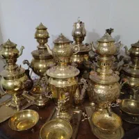 سماور ذغالی 10عدد باسرویس|سماور، چای‌ساز، قهوه‌ساز|تهران, سنگلج (شاپور)|دیوار