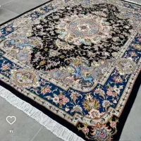 فرش دستباف (بساک)۴ تخته ۹متری زیبا مملو از ابریشم|فرش|مشکیندشت, |دیوار