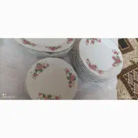 بشقاب گل سرخی قدیمی|کلکسیون اشیاء عتیقه|اصفهان, ارداجی|دیوار