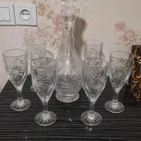 ست ظروف کریستال خورشیدی چک بوهمیا