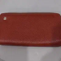 کیف پول دو زیپ تمام چرم از برند  نوین چرم