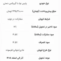 فروش حواله پارس نوآ|خودرو سواری و وانت|اردبیل, |دیوار