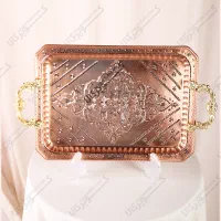 ظروف‌مسی/سینی مسی مستطیل الماس تراش/اقساطی