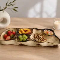ظروف پذیرایی چوبی روستیک