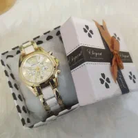 ساعت بند فلزی طلایی سفید نو|ساعت|خمینی‌شهر, |دیوار