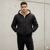 کاپشن مردانه خزدار مدل FurStorm//ضدآب، ضدباد،|لباس|همدان, |دیوار