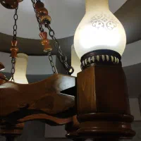 لوستر چوبی برند منجی|لوستر و چراغ آویز|شهریار, شهریار|دیوار