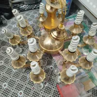 لوستربرنجی آبکاری طلا|لوستر و چراغ آویز|مشهد, شهرک بهارستان|دیوار
