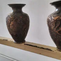 سماور زنگوله برنجی گلدان مسی فلاسک قیچی اصلاح|کلکسیون اشیاء عتیقه|محلات, |دیوار
