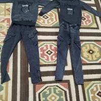 تعدادی شلوار و شلوارک هودی تیشرت در حد نو