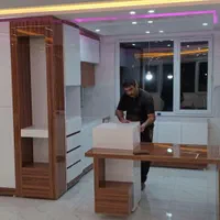 طراحی ساخت واجرای انواع کابینت وکمددیواری وغیره
