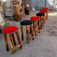 صندلی چوب صنوبر مناسب ناهارخوری اپن،کافه جزیره بار