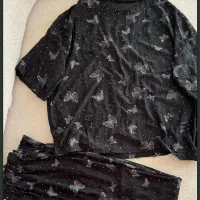 ست تیشرت و شلوار پروانه ای زاپدار نگینی|لباس|خرمآباد, |دیوار