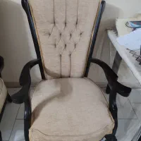 مبل استیل پارچه و چوب