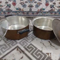 دو عدد قابلمه مسی متوسط