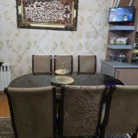 میز ناهار خوری ۶نفره و میز تلوزیون