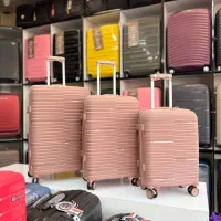 چمدان هشت لایه نشکن ضدضربه زیب دوبل با کیفیت بالا