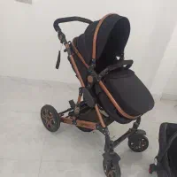 کالسکه وکریر اسپرینگ مدل اسپیدا بدنه برنز رنگ مشکی|کالسکه و لوازم جانبی|کرج, ترمینال کلانتری|دیوار