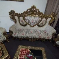 مبلمان سلطنتی شیک همراه با سه عدد جلو مبلی|مبلمان خانگی و میز عسلی|قرچک, میرزائی جنوبی|دیوار