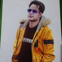 نقاشی سیاه قلم چهره و رنگی