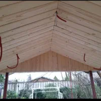 کلبه سوئیسی.ساخت شیروانی.سربندی چوبی و اهنی|خدمات پیشه و مهارت|خشکبیجار, |دیوار