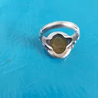 انگشتر نقره نگین یاقوت زرد|جواهرات|بندرلنگه, |دیوار