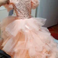 پیراهن دخترانه عروسکی تمام تور|لباس|کاشان, شهرک امیرالمومنین|دیوار