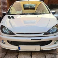 چراغ جلو تو مشکی اسپرت ۲۰۶مه شکن تو مشکی اسپرت ۲۰۶