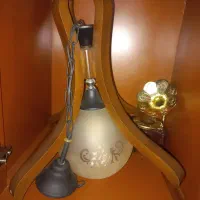 لوستر چوبی و خوشه گندم