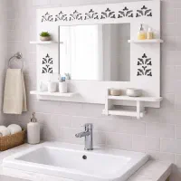 شلف نظم دهنده نظافت آینه دیواری pvc نانو ضدآب