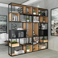 قفسه دکوراتیو  (ترکیب چوب و فلز)