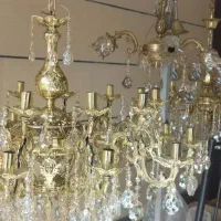 لوستر 24 شعله برنز|لوستر و چراغ آویز|بروجرد, |دیوار