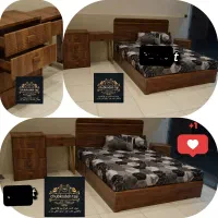 تخت دو نفره کد ۵۰ مدل خطی سرویس خاب تشک طبی فنری