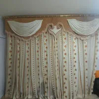 ۵عدد پرده و چوب پرده و والان|پرده، رانر، رومیزی|تفرش, |دیوار