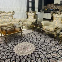 مبلمان ۷نفره سلطنتی|مبلمان خانگی و میز عسلی|تاکستان, |دیوار