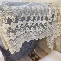 پرده کرم نباتی گلدوزی